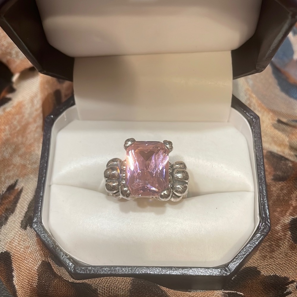 Pink CZ ring